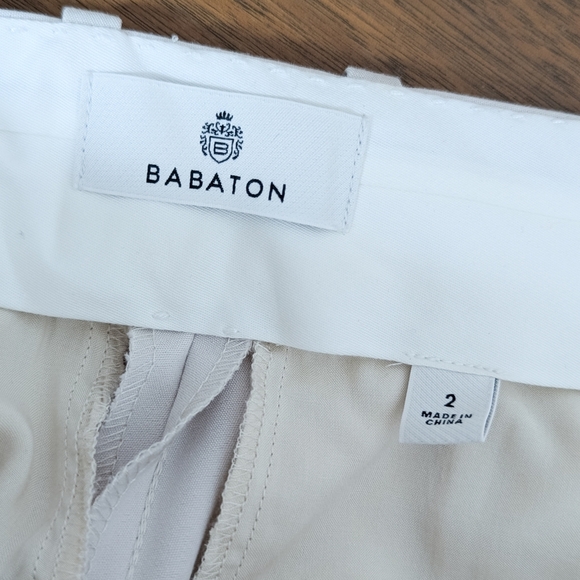 BABATON Agency Pant Crop Pleated Trouser Straight Leg Matte Pearl Straight Leg - Picture 15 of 15